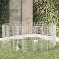 Questo recinto per animali offre uno spazio chiuso spazioso e sicuro in cui i vostri adorabili animali domestici possono eser ...
