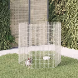 Questo recinto per animali offre uno spazio chiuso spazioso e sicuro in cui i vostri adorabili animali domestici possono eser ...