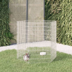 Conigliera con 6 Pannelli 54x100 cm Ferro Zincato Vidaxl 6534