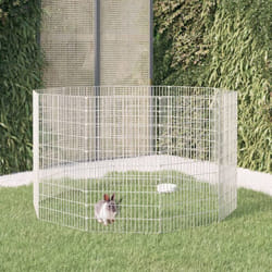 Conigliera con 10 Pannelli 54x100 cm Ferro Zincato Vidaxl 52042