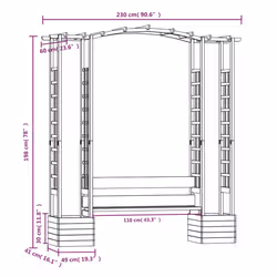 VidaXL 318566 pergolato, graticcio e ombrellone da giardino - Vista aggiuntiva 6
