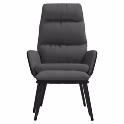 Poltrona Relax e Sgabello Grigio Scuro in Tessuto e Similpellecod mxl 73536 - Vista aggiuntiva 3