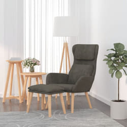 Vidaxl - Poltrona Relax con Poggiapiedi Grigio Scuro in Velluto 46934