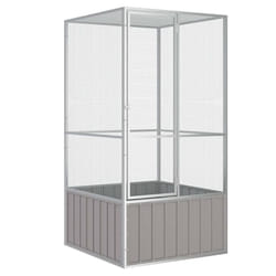 Gabbia per Uccelli Grigia 111x107x211,5 cm Acciaio Zincatocod mxl 103500