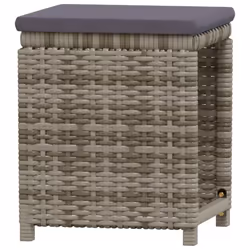 vidaXL Set Divani da Giardino 6 pz con Cuscini in Polyrattan Grigio - Vista aggiuntiva 3