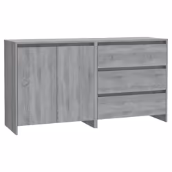 vidaXL Credenze 2 pz Grigio Sonoma in Legno Multistrato - Vista aggiuntiva 2