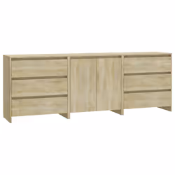 vidaXL Credenze 3 pz Rovere Sonoma in Legno Multistrato - Vista aggiuntiva 2
