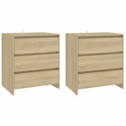 vidaXL Credenze 3 pz Rovere Sonoma in Legno Multistrato - Vista aggiuntiva 3