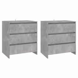 vidaXL Credenze 3 pz Grigio Cemento in Legno Multistrato - Vista aggiuntiva 3