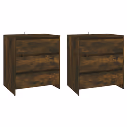 vidaXL Credenze 3 pz Rovere Fumo in Legno Multistrato - Vista aggiuntiva 3