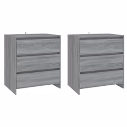 vidaXL Credenze 3 pz Grigio Sonoma in Legno Multistrato - Vista aggiuntiva 3