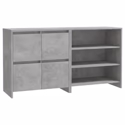 vidaXL Credenze 2 pz Grigio Cemento in Legno Multistrato - Vista aggiuntiva 2
