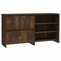 vidaXL Credenze 2 pz Rovere Fumo in Legno Multistrato - Vista aggiuntiva 2