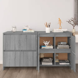 vidaXL Credenze 2 pz Grigio Sonoma 70x41x75 cm in Legno Multistrato