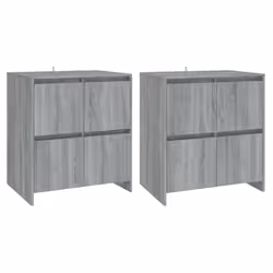 vidaXL Credenze 2 pz Grigio Sonoma 70x41x75 cm in Legno Multistrato - Vista aggiuntiva 2