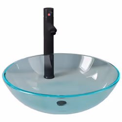vidaXL Lavandino con Rubinetto e Piletta a Pressione Vetro Temperato - Vista aggiuntiva 2