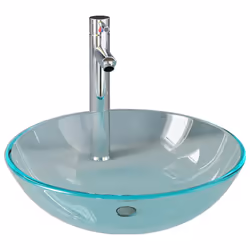 vidaXL Lavandino con Rubinetto e Piletta Vetro Temperato Trasparente - Vista aggiuntiva 2