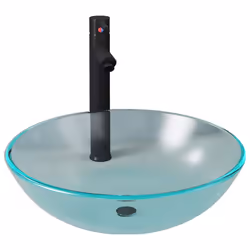vidaXL Lavandino con Rubinetto e Piletta in Vetro Temperato Satinato - Vista aggiuntiva 2