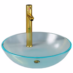 vidaXL Lavandino con Rubinetto e Piletta in Vetro Temperato Satinato - Vista aggiuntiva 2