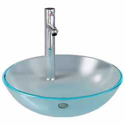 vidaXL Lavandino con Rubinetto e Piletta in Vetro Temperato Satinato - Vista aggiuntiva 2