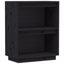 vidaXL Mobile Consolle Nero 60x34x75 cm in Legno Massello di Pino - Vista aggiuntiva 2