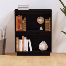 vidaXL Mobile Consolle Nero 60x34x75 cm in Legno Massello di Pino - Vista aggiuntiva 3