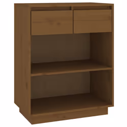 vidaXL Mobile Consolle Ambrato 60x34x75 cm in Legno Massello di Pino - Vista aggiuntiva 2