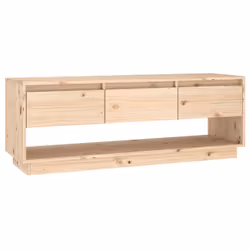 vidaXL Mobile Porta TV 110,5x34x40 cm in Legno Massello di Pino - Vista aggiuntiva 2