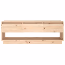 vidaXL Mobile Porta TV 110,5x34x40 cm in Legno Massello di Pino - Vista aggiuntiva 3