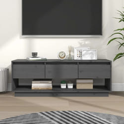 Vidaxl - Mobile Porta tv, Armadietti per tv Grigio 110,5x34x40 cm in Legno Massello di Pino