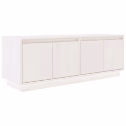 vidaXL Mobile Porta TV Bianco 110x34x40 cm in Legno Massello di Pino - Vista aggiuntiva 2
