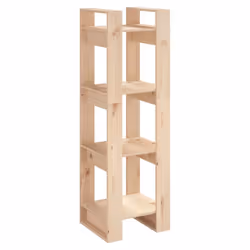 vidaXL Libreria/Divisorio 41x35x125 cm in Legno Massello di Pino - Vista aggiuntiva 2