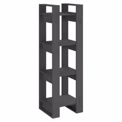 vidaXL Libreria/Divisorio Grigio 41x35x125 cm Legno Massello di Pino - Vista aggiuntiva 2