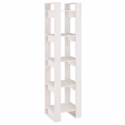 vidaXL Libreria/Divisorio Bianco 41x35x160cm in Legno Massello di Pino - Vista aggiuntiva 2