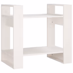 vidaXL Libreria/Divisorio Bianco 60x35x57 cm in Legno Massello di Pino - Vista aggiuntiva 2