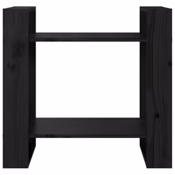 vidaXL Libreria/Divisorio Nero 60x35x57 cm in Legno Massello di Pino - Vista aggiuntiva 3