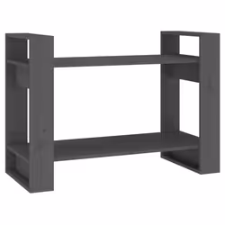 vidaXL Libreria/Divisorio Grigio 80x35x56,5 cm Legno Massello di Pino - Vista aggiuntiva 2