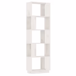 vidaXL Libreria/Divisorio Bianco 51x25x163,5 cm Legno Massello di Pino - Vista aggiuntiva 2