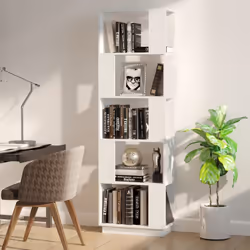 vidaXL Libreria/Divisorio Bianco 51x25x163,5 cm Legno Massello di Pino - Vista aggiuntiva 3