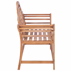 Panca da Giardino 127x58,5x92,5 cm in Legno Massello di Teakcod mxl 79741 - Vista aggiuntiva 3