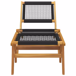 VidaXL 319155 sedia da esterno Terrazzo Poliestere, Teak