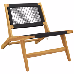 VidaXL 319155 sedia da esterno Terrazzo Poliestere, Teak - Vista aggiuntiva 6
