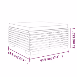VidaXL 319161 panca da esterno Teak, Tessuto, Poliestere - Vista aggiuntiva 7