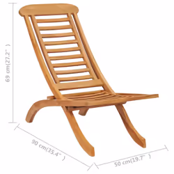 VidaXL 319163 sedia da esterno Terrazzo Seduta imbottita Teak - Vista aggiuntiva 7