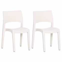 VidaXL 317726 sedia da esterno Terrazzo Polipropilene (PP) Bianco - Vista aggiuntiva 2