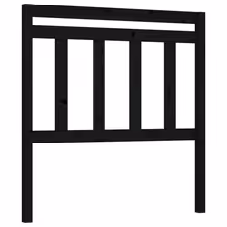 vidaXL Testiera Letto Nera 81x4x100 cm in Legno Massello di Pino - Vista aggiuntiva 2