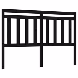 vidaXL Testiera per Letto Nera 126x4x100 cm in Legno Massello di Pino - Vista aggiuntiva 2