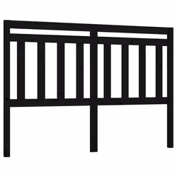 vidaXL Testiera per Letto Nera 146x4x100 cm in Legno Massello di Pino - Vista aggiuntiva 2