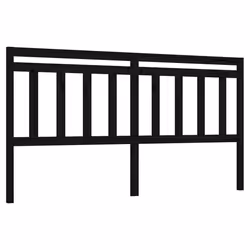 vidaXL Testiera per Letto Nera 186x4x100 cm in Legno Massello di Pino - Vista aggiuntiva 2