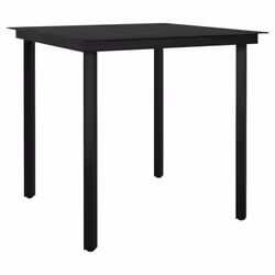 vidaXL Set da Pranzo da Giardino 3 pz Nero - Vista aggiuntiva 3